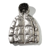 Winter Solid Color Parka Men Thick Hooded Jacket  New Warm Harajuku Coat Male Casual Zipper Jackets Windproof Outwear