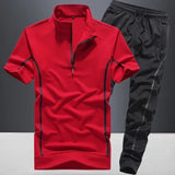 Top Pants Sets Man Polyester T Shirt Slim Fit Sports Suits Cotton Essential Fashion Tracksuit Cheap Young La Kpop Men's Clothing