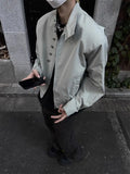 American Retro Multi-button Stand Collar Design Jacket Men Korean Hip Hop Coat High Street Hip-hop Solid Color Classic Jacket