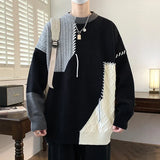 Mens Streetwear Ripped Hole Fashion Sweater Korean High End Luxury Winter Hip Hop Sweaters Men Soft Warm Autumn Pullover