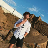 Spring Autumn Fashion Turn-down Collar Long Sleeve Solid Blouse Men's Clothing Korean Casual All-match Button Simplicity Shirts