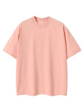 260GSM Summer T Shirt Men Korean Fashion Short Sleeve Loose Basic T-shirts Solid Tops Oversized Tee Unisex