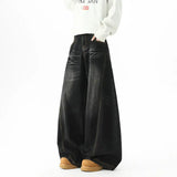 Mens Loose Wide Leg Jeans High Street Patchwork Vintage American Trendy Urban Fashion Hip Hop Oversized Trousers Streetwear