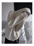 American autumn and winter men and women trendy street personality cardigan hooded sweater couple loose casual knitted top y2k