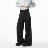Spring Design Patchwork Casual Trousers man Loose Wide Leg Waist Comfort Stretch Elastic Athleisure Pants Travel Fashion