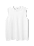 Korean Style Men Tank Top Loose Fit Gym Vest Sports Tops 100% Cotton Men's Basic Sleeveless Tee Shirts