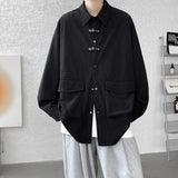 Corduroy Shirt Men Casual Turn Down Button Long Sleeve Shirts Streetwear Leisure Luxury Clothing Chemise Homme