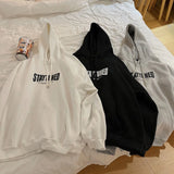 Autumn Letter Men's Hoodies Loose Fashion Brand Hooded Sweatshirts New Harajuku Couple Clothing Male Pullovers