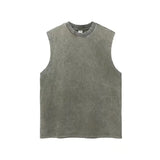vintage batik grinding edge Manly Vest Europe and the United States trend loose base