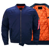 Bomber Jackets Men Casual New Pilot Air Jacket Mens Military Solid Zipper Pilot Jacket Men Bomber Green New Slim Fit Male Coats