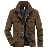Winter Bomber Jackets Men's Streetwear Motorcycle Corduroy Coats Men's Windbreaker Multi-pocket Cotton Cargo Parkas