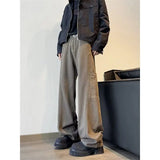 American Street Spring and Autumn Men and Women Trendy Personality Straight Tube Washed Jeans Couple Loose Retro Casual Pants