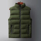 Casual Coat Men down Cotton Warm Thicken Waistcoat thick gilet Men Vest Windproof Vest Men Jacket Sleeveless Vest Winter Jacket