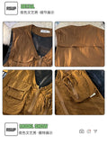 American Outdoor Multi-function Short Vest Jacket Basic Commuting Versatile Vest Cityboy Workwear Waistcoat Aesthetic Urban Chic