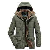 Men Outdoor Jacket Men New Hat Windbreakers Parka Waterproof Fleece Hooded Men's Coats Men's Leisure Velvet Thick Warm Coat