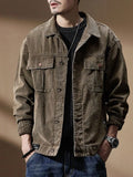 Corduroy Jacket Autumn New Men's Jacket Fashion Vintage Street Style Casual Single Breasted Coat Male Brand Clothes M110