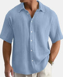 Breathable Hawaiian Style Shirt Men's Summer New Loose Casual Short Sleeved Shirt Beach Vacation Street Wear 2025 Hot Sale