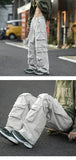 Japanese Multi-pocket Work Pants Men's Autumn Trendy Loose Straight Casual Pants Hip-hop Retro Design Trousers Aesthetic Chic