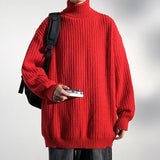 Sweater men 2025 New Men Knitwear Solid High Neck Sweater Soft Warm Comfortable Winter Pullover Fashion Casual Warm Sweater