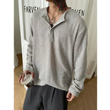 Spring Long Sleeved T-shirt Men Fashion Gray Black Casual T Shirt Men Streetwear Korean Loose Round Neck T Shirt Mens Top M-3XL