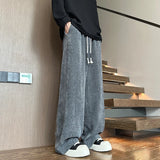 Autumn Casual Pants Men Fashion Retro Striped Pants Men Streetwear Hip-hop Loose Wide Leg Pants Mens Vintage Trousers M-3XL