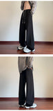 Black Casual Pants Men Fashion Oversized Wide Leg Pants Men Streetwear Hip-hop Loose Pleated Pants Mens White Trousers