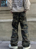 Straight Camouflage Cargo Long Pants For Men Casual Zipper Full Trousers Man Summer Autumn New Fashion Men's Clothing