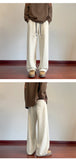 Black Casual Pants Men Fashion Oversized Wide Leg Pants Men Streetwear Hip-hop Loose Pleated Pants Mens White Trousers