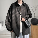 White Long Sleeved Shirt Men Fashion Society Mens Black Dress Shirt Korean Loose Casual Shirt Mens Shirts Plus Size 4XL