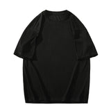 Ice Silk Striped Oversized Cool T Shirts Men Summer Half Sleeve Fashion Harajuku T-Shirt Male Solid Simple Daily Casual Tees