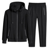 Male 2 Pieces Sweatshirt + Sweatpants Suit 8XL Plus Size New Spring Autumn Clothing Hooded Men Sportswear Sets Casual Pants