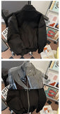 American Cityboy Jacket Wash Canvas Deconstructed Stand Collar Coat Design Sense Top Spring Autumn Korean Trend Bomber Jacket