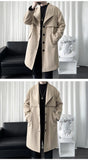 2025 New Autumn Trench Men's Fashion Overcoat for Male Long Windbreaker Korean Streetwear Men Quality Outerwear Clothing