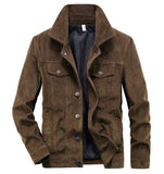 Winter Bomber Jackets Men's Streetwear Motorcycle Corduroy Coats Men's Windbreaker Multi-pocket Cotton Cargo Parkas