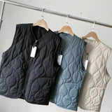 Gourd-type Quilted Vest Coat Cotton Windproof Waterproof Vest Men Women Winter Warm Waistcoat Aesthetic Cityboy Padded Jacket