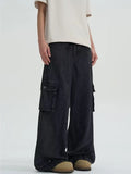 Cyber Y2K Streetwear Washed Black Baggy Jeans Cargo Pants For Men 90S Vintage Clothes Gothic Cotton Trousers Pantalon Homme