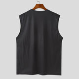 Men Tank Tops Flower Printing O-neck Sleeveless Summer Casual Male Vests Streetwear Fashion Leisure Men Clothing