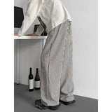 Summer Casual Pants Men Oversized Retro Striped Pants Men Streetwear Korean Loose Wide Leg Pants Mens Trousers Plus Size 5XL