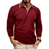 Spring Autumn New Fashion Turn-down Colla Long Sleeve Solid Polo Shirts Men's Clothing Casual Loose Button Korean Simplicity Top