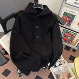 American autumn and winter men and women trendy personalized hooded sweater for couples loose retro knitted casual Harajuku top