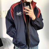 High Street Vintage Jackets Men Windbreaker Baseball Uniform Unisex Spring Letter Embroidery Oversized Casual Varsity Coat