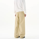 Baggy Wide-leg Jeans 100% Cotton Comfortable Breathable Autumn Casual Denim Pants Loose Straight Trousers Fashion Streetwear