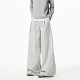 Summer Loose Wide Leg Striped Trousers Unisex High Street Fashion Trendy Casual Wear Oversize Streetwear Long Pants Lightweight