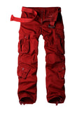 Men's Casual Cargo Pants Military Army Camo Pants Combat Work Pants with 8 Pockets(No Belt)