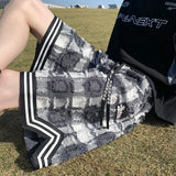 Shorts Men Plaid Casual Breathable Handsome High Street Fashion Korean Style Sporty Drawstring Summer Charming Al-match College