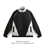 Fashion Spring New Jackets Men Stand Collar Casual Patchwork Color Jacket Men Outwear Clothing Men's Loose Pilot Jacket