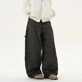 American high street trend retro men and women workwear straight leg jeans autumn new loose couple wide leg casual pants y2k