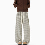 Black Casual Pants Men Fashion Retro Striped Pants Men Streetwear Hip-hop Loose Wide Leg Pants Mens Trousers Large Size 4XL