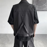 New Fashion Men's waistcoat Youth lapel Solid Sleeveless Jacket Motorcycle Ourdoor  Biker Vest for Men Clothing Concert vest
