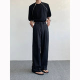 Black Oversized Suit Pants Men Fashion Social Mens Dress Pants Korean Loose Straight Wide Leg Pants Mens Office Formal Trousers